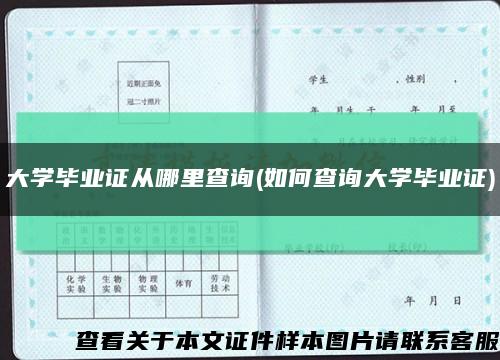 大学毕业证从哪里查询(如何查询大学毕业证)缩略图