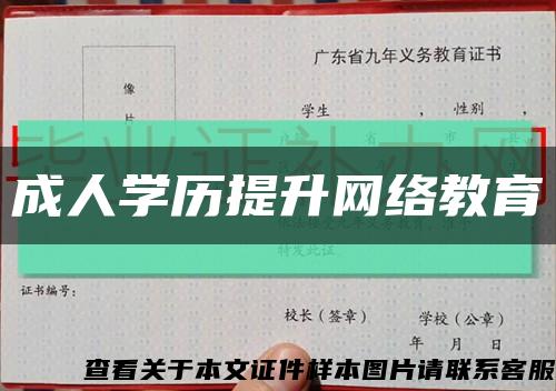 成人学历提升网络教育缩略图