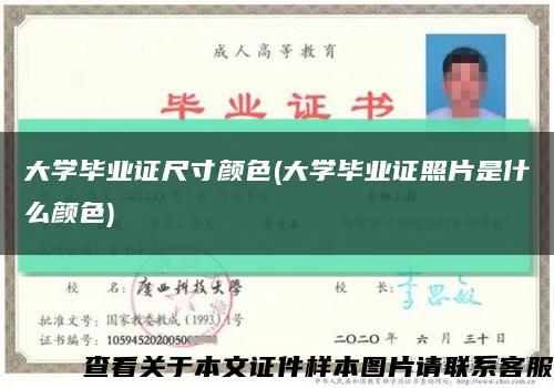 大学毕业证尺寸颜色(大学毕业证照片是什么颜色)缩略图