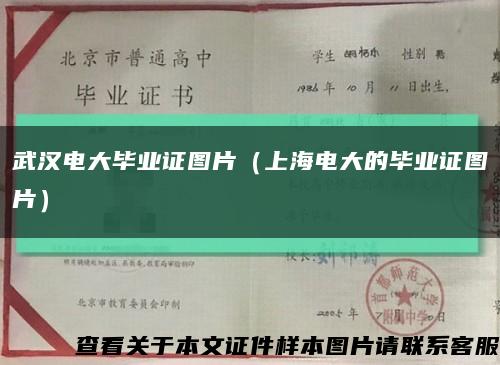 武汉电大毕业证图片（上海电大的毕业证图片）缩略图