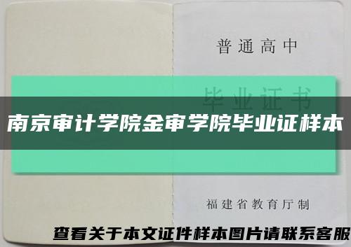 南京审计学院金审学院毕业证样本缩略图