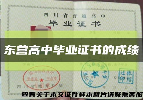 东营高中毕业证书的成绩缩略图