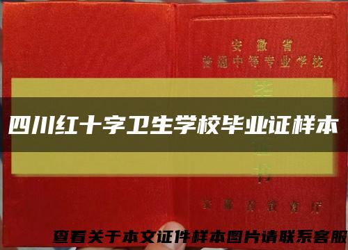 四川红十字卫生学校毕业证样本缩略图