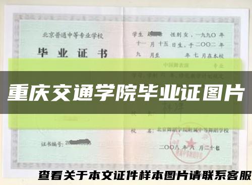 重庆交通学院毕业证图片缩略图