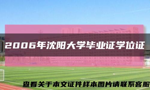 2006年沈阳大学毕业证学位证缩略图