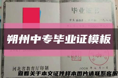 朔州中专毕业证模板缩略图