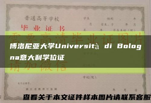 博洛尼亚大学Università di Bologna意大利学位证缩略图
