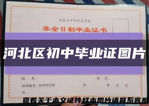 河北区初中毕业证图片缩略图