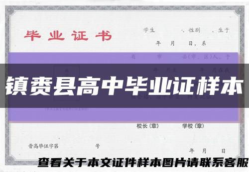 镇赉县高中毕业证样本缩略图