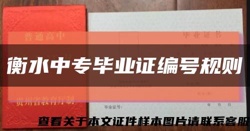 衡水中专毕业证编号规则缩略图