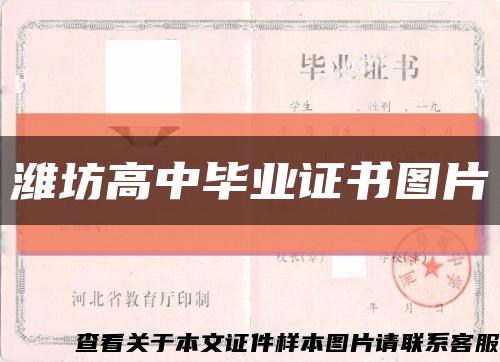 潍坊高中毕业证书图片缩略图