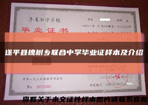 遂平县槐树乡联合中学毕业证样本及介绍缩略图