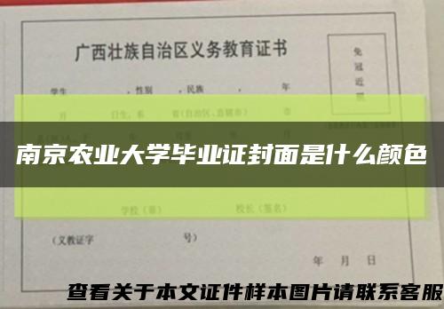 南京农业大学毕业证封面是什么颜色缩略图