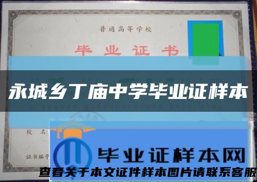 永城乡丁庙中学毕业证样本缩略图