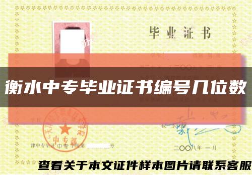 衡水中专毕业证书编号几位数缩略图