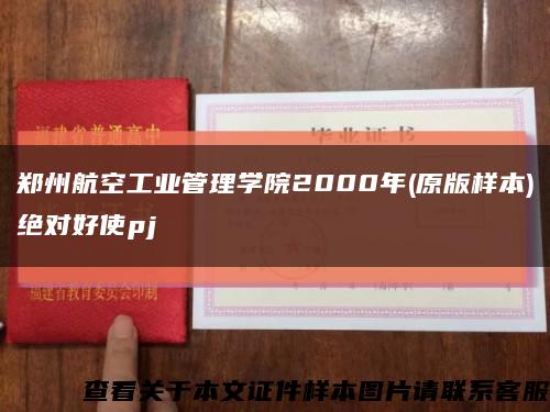 郑州航空工业管理学院2000年(原版样本)绝对好使pj缩略图