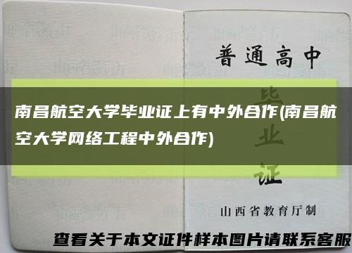 南昌航空大学毕业证上有中外合作(南昌航空大学网络工程中外合作)缩略图