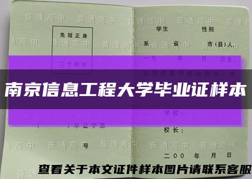 南京信息工程大学毕业证样本缩略图