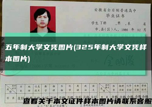 五年制大学文凭图片(325年制大学文凭样本图片)缩略图
