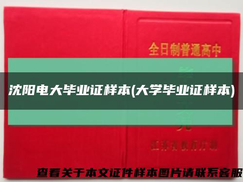 沈阳电大毕业证样本(大学毕业证样本)缩略图