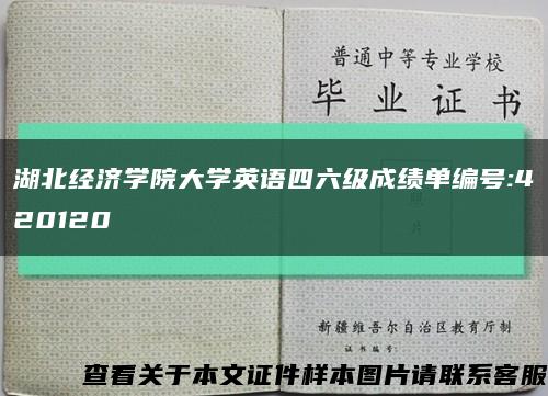 湖北经济学院大学英语四六级成绩单编号:420120缩略图