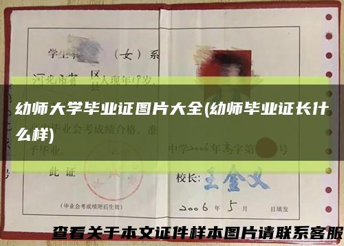 幼师大学毕业证图片大全(幼师毕业证长什么样)缩略图