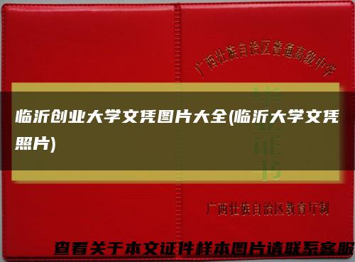 临沂创业大学文凭图片大全(临沂大学文凭照片)缩略图
