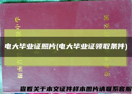 电大毕业证照片(电大毕业证领取条件)缩略图