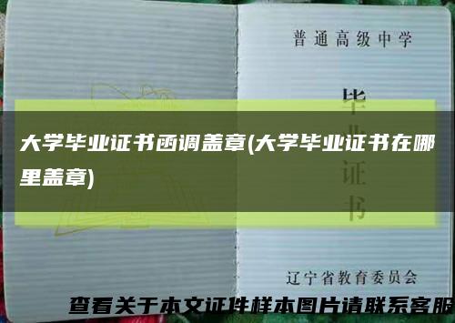 大学毕业证书函调盖章(大学毕业证书在哪里盖章)缩略图