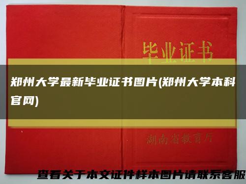 郑州大学最新毕业证书图片(郑州大学本科官网)缩略图