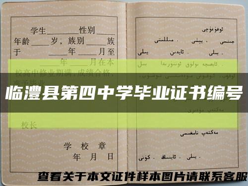 临澧县第四中学毕业证书编号缩略图