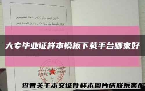 大专毕业证样本模板下载平台哪家好缩略图