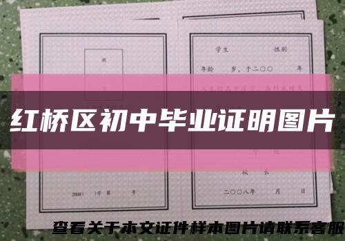 红桥区初中毕业证明图片缩略图