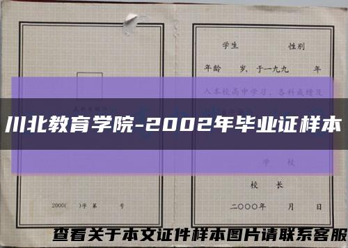 川北教育学院-2002年毕业证样本缩略图