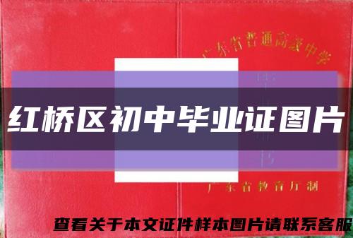 红桥区初中毕业证图片缩略图