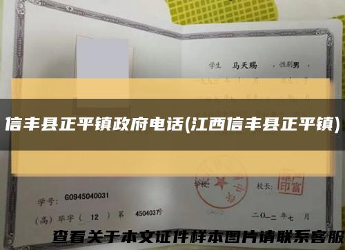 信丰县正平镇政府电话(江西信丰县正平镇)缩略图