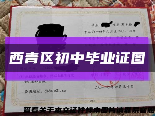 西青区初中毕业证图缩略图