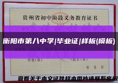衡阳市第八中学|毕业证|样板(模板)缩略图