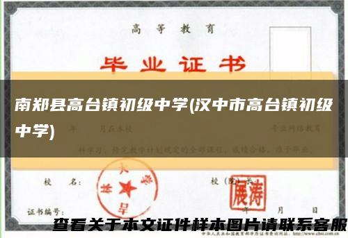 南郑县高台镇初级中学(汉中市高台镇初级中学)缩略图