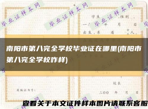 南阳市第八完全学校毕业证在哪里(南阳市第八完全学校咋样)缩略图