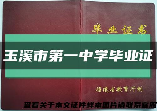 玉溪市第一中学毕业证缩略图
