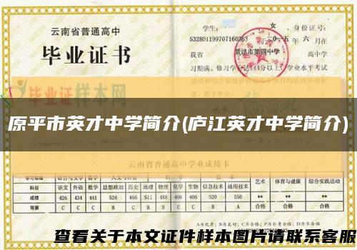 原平市英才中学简介(庐江英才中学简介)缩略图