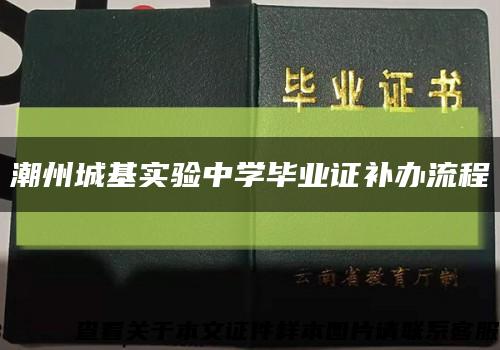 潮州城基实验中学毕业证补办流程缩略图