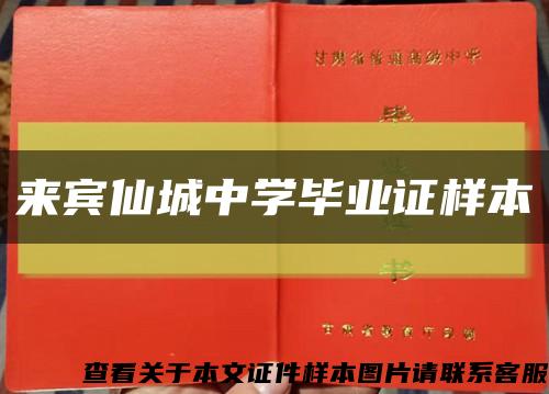 来宾仙城中学毕业证样本缩略图