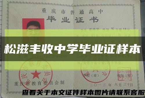 松滋丰收中学毕业证样本缩略图