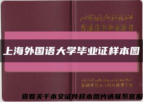 上海外国语大学毕业证样本图缩略图