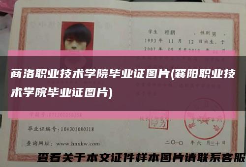 商洛职业技术学院毕业证图片(襄阳职业技术学院毕业证图片)缩略图