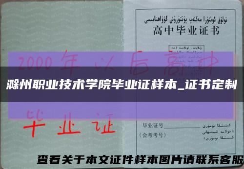 滁州职业技术学院毕业证样本_证书定制缩略图