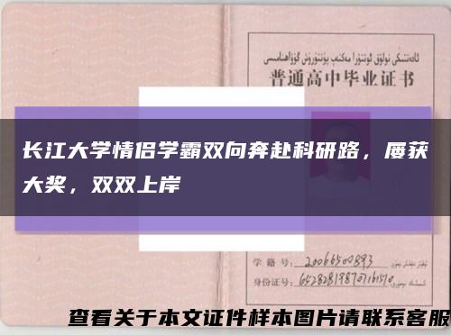 长江大学情侣学霸双向奔赴科研路，屡获大奖，双双上岸缩略图