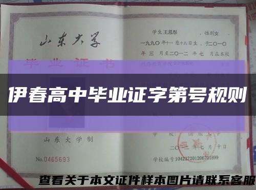 伊春高中毕业证字第号规则缩略图